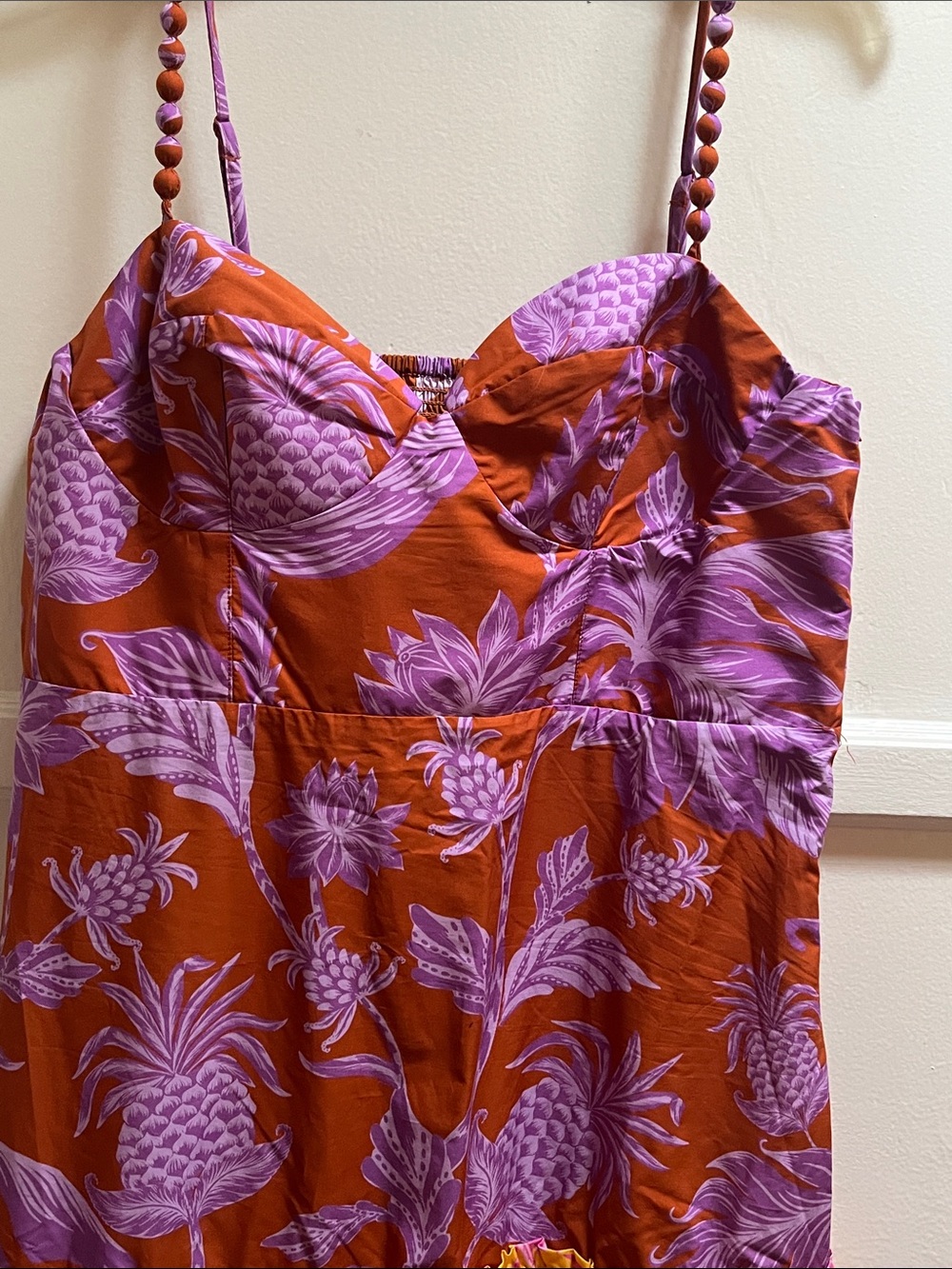 Farm Rio Tiered Tropical Swing midi Dress size XL NEW - Picture 5 of 10